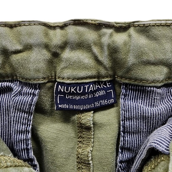 NUKUTAVAKE Boys Slim Jeans Green Chino Denim Size 16 Stretch Adjustable Waist - Picture 5 of 9